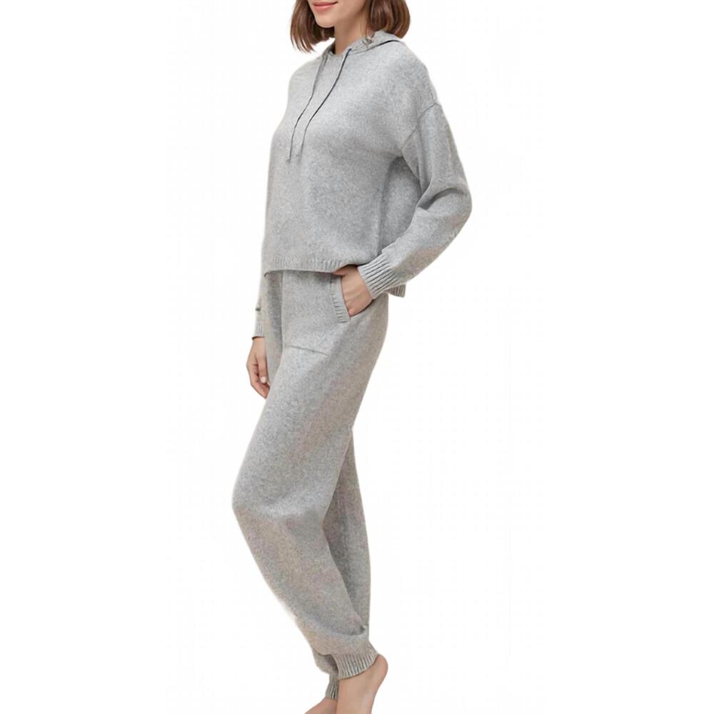 NEW 525 AMERICA dahlia hoodie set in light heather grey